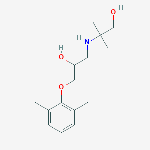 molecular formula C15H25NO3 B7500647 2-[[3-(2,6-Dimethylphenoxy)-2-hydroxypropyl]amino]-2-methylpropan-1-ol 