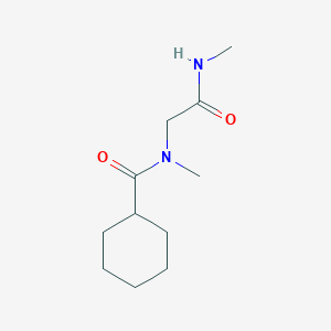 molecular formula C11H20N2O2 B7500660 N-methyl-N-[2-(methylamino)-2-oxoethyl]cyclohexanecarboxamide 