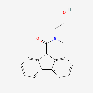 molecular formula C17H17NO2 B7500666 N-(2-hydroxyethyl)-N-methyl-9H-fluorene-9-carboxamide 