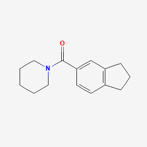 molecular formula C15H19NO B7500682 1-(2,3-dihydro-1H-indene-5-carbonyl)piperidine 
