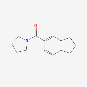 molecular formula C14H17NO B7500696 1-(2,3-dihydro-1H-indene-5-carbonyl)pyrrolidine 