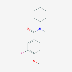 molecular formula C15H20FNO2 B7500713 N-cyclohexyl-3-fluoro-4-methoxy-N-methylbenzamide 