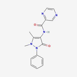 molecular formula C16H15N5O2 B7500741 N-(1,5-dimethyl-3-oxo-2-phenyl-2,3-dihydro-1H-pyrazol-4-yl)pyrazine-2-carboxamide 