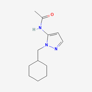 molecular formula C12H19N3O B7500768 N-[2-(cyclohexylmethyl)pyrazol-3-yl]acetamide 