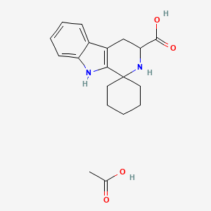 molecular formula C19H24N2O4 B7500784 Acetic acid;spiro[2,3,4,9-tetrahydropyrido[3,4-b]indole-1,1'-cyclohexane]-3-carboxylic acid 