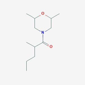 molecular formula C12H23NO2 B7500794 1-(2,6-Dimethylmorpholin-4-yl)-2-methylpentan-1-one 