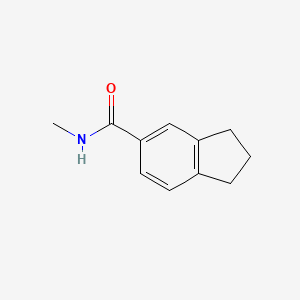 molecular formula C11H13NO B7500796 N-methyl-2,3-dihydro-1H-indene-5-carboxamide 