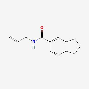 molecular formula C13H15NO B7500800 N-prop-2-enyl-2,3-dihydro-1H-indene-5-carboxamide 
