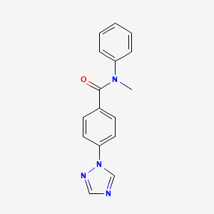 molecular formula C16H14N4O B7500801 N-methyl-N-phenyl-4-(1,2,4-triazol-1-yl)benzamide 