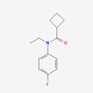 molecular formula C13H16FNO B7500803 N-ethyl-N-(4-fluorophenyl)cyclobutanecarboxamide 