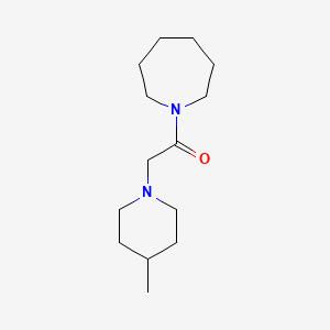 molecular formula C14H26N2O B7500819 1-(Azepan-1-yl)-2-(4-methylpiperidin-1-yl)ethanone 