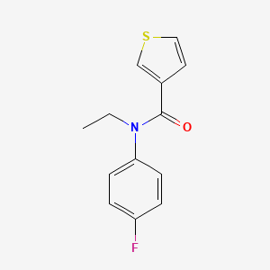 molecular formula C13H12FNOS B7500825 N-ethyl-N-(4-fluorophenyl)thiophene-3-carboxamide 