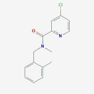 molecular formula C15H15ClN2O B7500850 4-chloro-N-methyl-N-[(2-methylphenyl)methyl]pyridine-2-carboxamide 