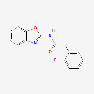 molecular formula C15H11FN2O2 B7500871 N-(1,3-benzoxazol-2-yl)-2-(2-fluorophenyl)acetamide 
