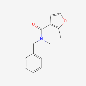 molecular formula C14H15NO2 B7500894 N-benzyl-N,2-dimethylfuran-3-carboxamide 