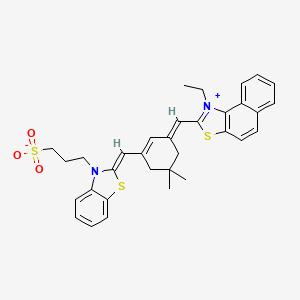 3-[(2Z)-2-[[(3E)-3-[(1-ethylbenzo[e][1,3]benzothiazol-1-ium-2-yl)methylidene]-5,5-dimethylcyclohexen-1-yl]methylidene]-1,3-benzothiazol-3-yl]propane-1-sulfonate