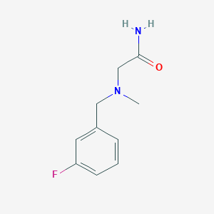 molecular formula C10H13FN2O B7500921 2-[(3-Fluorophenyl)methyl-methylamino]acetamide 