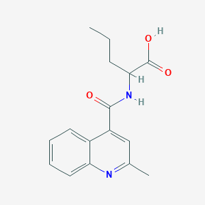 molecular formula C16H18N2O3 B7500924 2-[(2-Methylquinoline-4-carbonyl)amino]pentanoic acid 