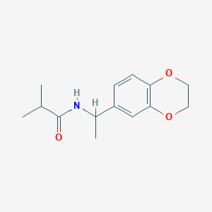 molecular formula C14H19NO3 B7500937 N-[1-(2,3-dihydro-1,4-benzodioxin-6-yl)ethyl]-2-methylpropanamide 