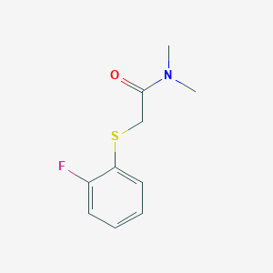 molecular formula C10H12FNOS B7500943 2-(2-fluorophenyl)sulfanyl-N,N-dimethylacetamide 