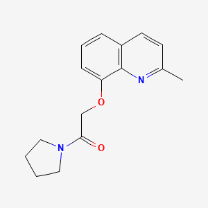 molecular formula C16H18N2O2 B7500946 2-(2-Methylquinolin-8-yl)oxy-1-pyrrolidin-1-ylethanone 