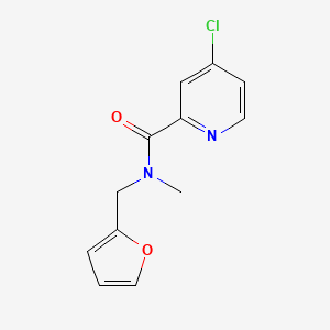 molecular formula C12H11ClN2O2 B7500952 4-chloro-N-(furan-2-ylmethyl)-N-methylpyridine-2-carboxamide 
