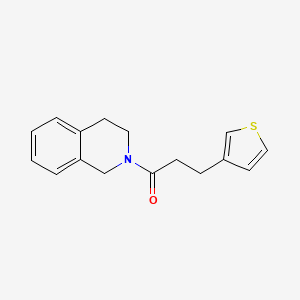 molecular formula C16H17NOS B7500996 1-(3,4-dihydro-1H-isoquinolin-2-yl)-3-thiophen-3-ylpropan-1-one 