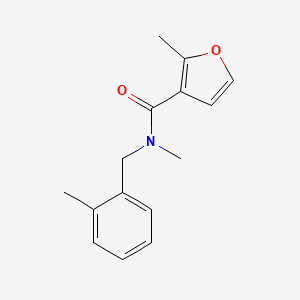 molecular formula C15H17NO2 B7500999 N,2-dimethyl-N-[(2-methylphenyl)methyl]furan-3-carboxamide 