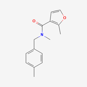 molecular formula C15H17NO2 B7501001 N,2-dimethyl-N-[(4-methylphenyl)methyl]furan-3-carboxamide 