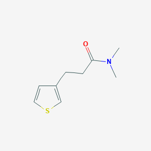molecular formula C9H13NOS B7501062 N,N-dimethyl-3-thiophen-3-ylpropanamide 