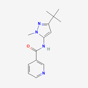 molecular formula C14H18N4O B7501089 N-(5-tert-butyl-2-methylpyrazol-3-yl)pyridine-3-carboxamide 