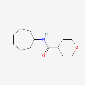 N-cycloheptyloxane-4-carboxamide