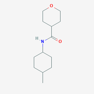 molecular formula C13H23NO2 B7501105 N-(4-methylcyclohexyl)oxane-4-carboxamide 