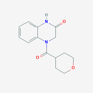 molecular formula C14H16N2O3 B7501113 4-(Oxane-4-carbonyl)-1,3-dihydroquinoxalin-2-one 