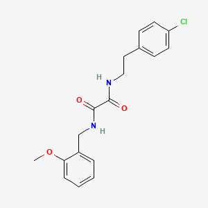 molecular formula C18H19ClN2O3 B7501119 N-[2-(4-chlorophenyl)ethyl]-N'-[(2-methoxyphenyl)methyl]oxamide 