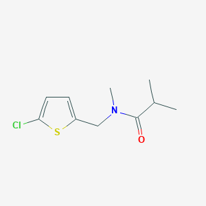 molecular formula C10H14ClNOS B7501144 N-[(5-chlorothiophen-2-yl)methyl]-N,2-dimethylpropanamide 
