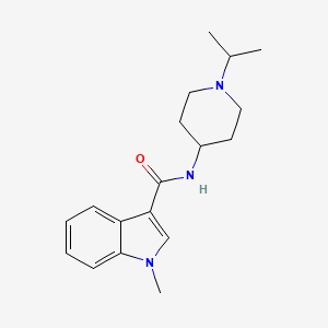 molecular formula C18H25N3O B7501157 1-methyl-N-(1-propan-2-ylpiperidin-4-yl)indole-3-carboxamide 