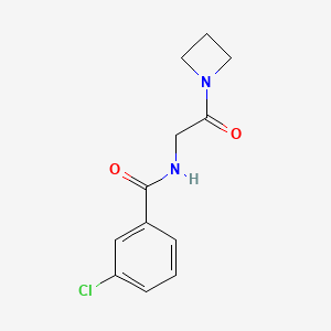 molecular formula C12H13ClN2O2 B7501194 N-[2-(azetidin-1-yl)-2-oxoethyl]-3-chlorobenzamide 