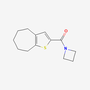 molecular formula C13H17NOS B7501208 azetidin-1-yl(5,6,7,8-tetrahydro-4H-cyclohepta[b]thiophen-2-yl)methanone 