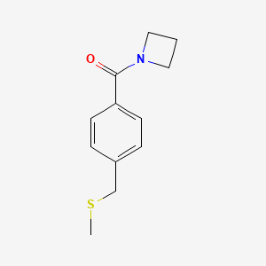 molecular formula C12H15NOS B7501219 Azetidin-1-yl-[4-(methylsulfanylmethyl)phenyl]methanone 