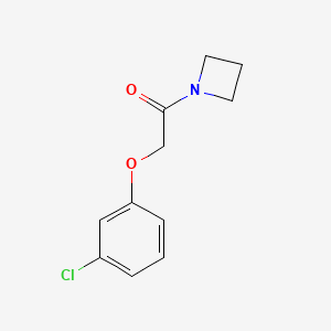 molecular formula C11H12ClNO2 B7501223 1-(Azetidin-1-yl)-2-(3-chlorophenoxy)ethanone 