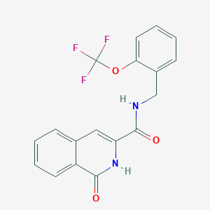 molecular formula C18H13F3N2O3 B7501229 1-oxo-N-[[2-(trifluoromethoxy)phenyl]methyl]-2H-isoquinoline-3-carboxamide 