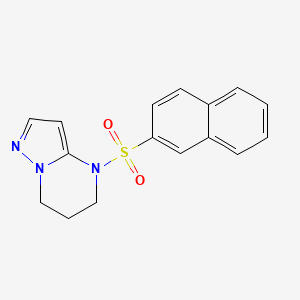 molecular formula C16H15N3O2S B7501230 4-(Naphthalen-2-ylsulfonyl)-4,5,6,7-tetrahydropyrazolo[1,5-a]pyrimidine 