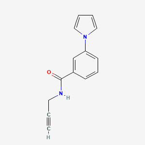 molecular formula C14H12N2O B7501238 N-prop-2-ynyl-3-pyrrol-1-ylbenzamide 