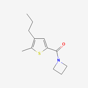 molecular formula C12H17NOS B7501243 Azetidin-1-yl-(5-methyl-4-propylthiophen-2-yl)methanone 