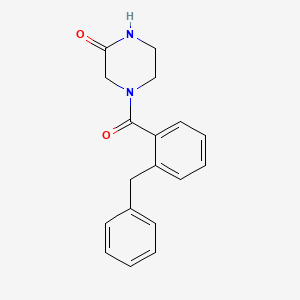 molecular formula C18H18N2O2 B7501263 4-(2-Benzylbenzoyl)piperazin-2-one 