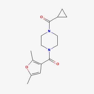molecular formula C15H20N2O3 B7501282 Cyclopropyl-[4-(2,5-dimethylfuran-3-carbonyl)piperazin-1-yl]methanone 
