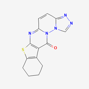 molecular formula C14H11N5OS B7501307 14-Thia-3,4,6,7,12-pentazapentacyclo[11.7.0.03,11.04,8.015,20]icosa-1(13),5,7,9,11,15(20)-hexaen-2-one 
