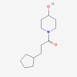 3-Cyclopentyl-1-(4-hydroxypiperidin-1-yl)propan-1-one