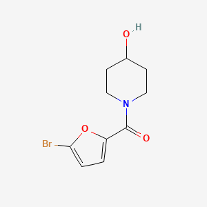 molecular formula C10H12BrNO3 B7501327 (5-Bromofuran-2-yl)-(4-hydroxypiperidin-1-yl)methanone 